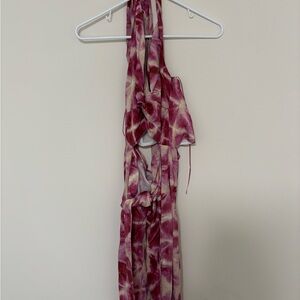 ZARA Elegant Tie-Dye HALTER Dress